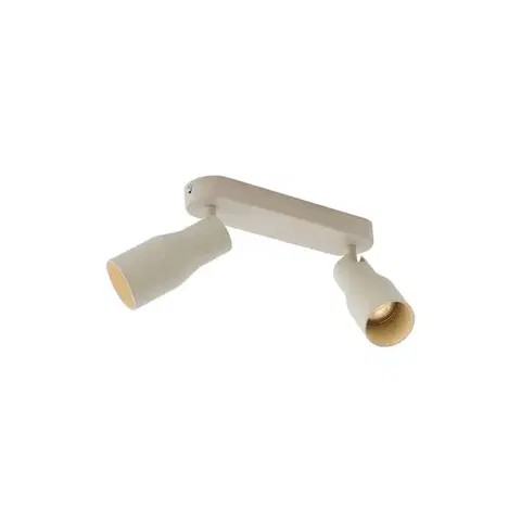 Bodove svetla Zaoblené stropné bodové svetlo béžové GU10 50 mm 2-svetlo - Stanley