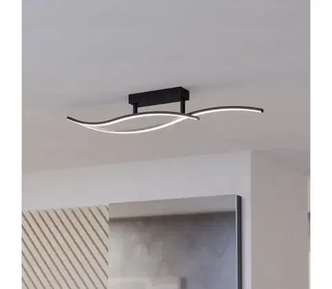 Svietidlá Eglo 901206 - LED Stropné svietidlo GRISOLIA LED/12W/230V 4000K čierna 901206