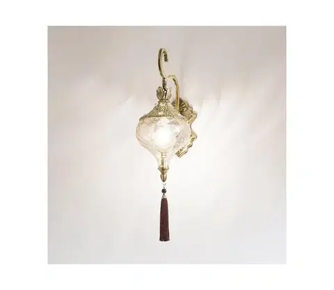 Svietidlá Ideal Lux - Nástenná lampa HAREM 1xE27/42W/230V mosadz 115962