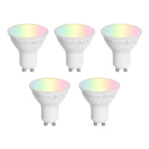 LED osvetlenie Sada 5 LED žiaroviek GU10 50 mm číra 4,7 W 400 lm 2200-2400 K
