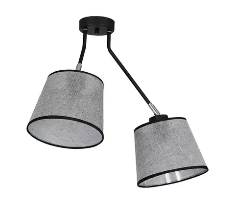 Svietidlá  Prisadený luster ASTA 2xE27/60W/230V čierna 8267