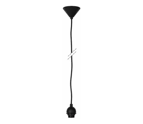 Predlžovacie káble Eglo 300173 - Napájací kábel CURITIBA 1xE27/40W/230V čierny 300173