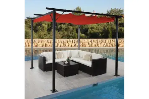 Záhradné pergoly Pergola se stahovací střechou 3,5x3,5 m Dekorhome