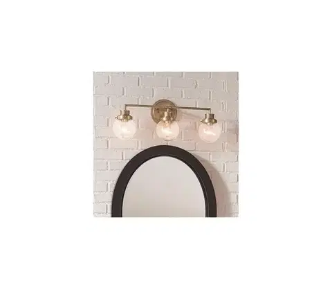 Svietidlá Elstead Quintiesse QN-POPPY3-HB-BATH - Kúpeľňové nástenné svietidlo POPPY 3xE27/60W/230V IP44 zlatá QN-POPPY3-HB-BATH