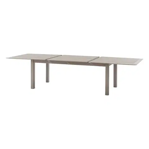 Stolčeky DEOKORK Hliníkový jedálenský stôl MADRID 216/316x115 cm (cappuccino)