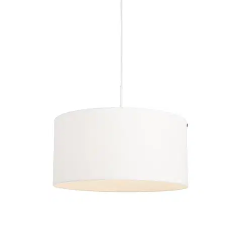 Závesné svietidlá Moderné závesné svietidlo biele s bielym tienidlom 50 cm - Combi 1