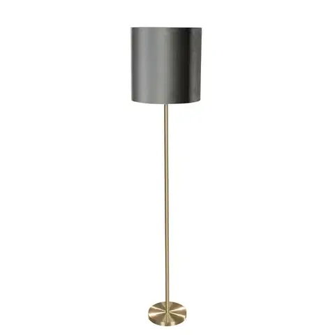 Stojace lampy Stojacia lampa mosadz s plyšovým tienidlom zelená 40 cm - Simplo