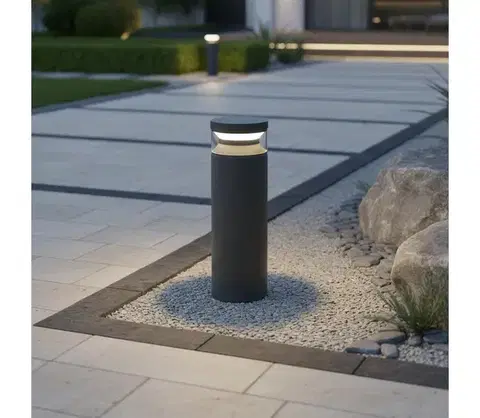 Záhradné lampy Ideal Lux - LED Vonkajšia lampa BOEING LED/14W/230V 40 cm IP65 čierna 346694