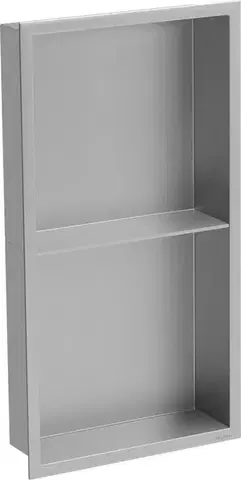 Kúpeľňový nábytok Mexen X-Wall-R zapustená polička s okrajom a poličkou 60 x 30 cm, inox - 1910603010S