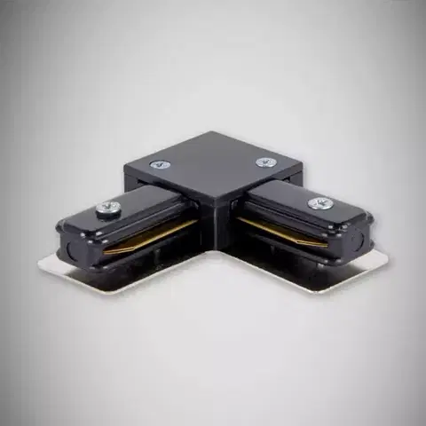 Lampy do obývačky Rohový konektor L čierny koľajnicový systém