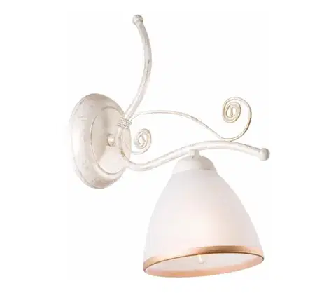 Svietidlá  Nástenná lampa RETRO II 1xE27/60W/230V biela patina KM 1.51