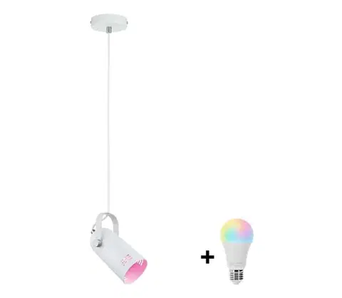 Svietidlá Paulmann 79767 - LED RGBW 1xE27/12W Závesný luster na lanku LAVEA 230V biela W4786+AI0819