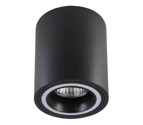 Svietidlá Rabalux 71160 - Bodové svietidlo KOBALD 1xGU10/25W/230V guľatý čierna 71160