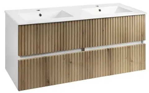 Umývadlá AQUALINE - PANEDA STRIP umývadlová skrinka 119x55x45,2cm, dub emporio PN312