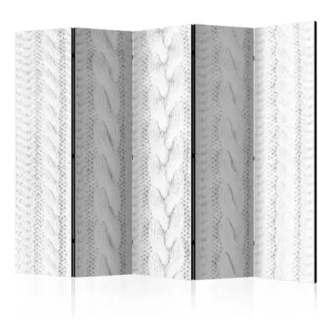 Paravány Paraván White Knit Dekorhome