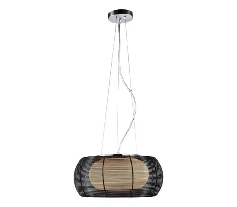 Svietidlá Searchlight 20025 - Luster na lanku 2xE27/60W/230V pr. 40 cm čierna 20025