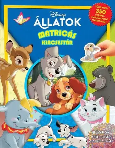 Nalepovačky, vystrihovačky, skladačky Matricás kincsestár: Disney Állatok