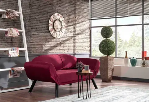Pohovky a gauče Dvojmiestna rozkladacia pohovka Genzo - Maroon