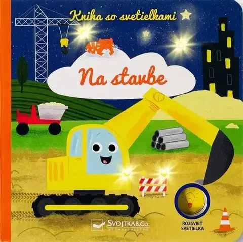 Leporelá, krabičky, puzzle knihy Kniha so svetielkami - Na stavbe