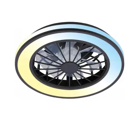 Ventilátory Brilo - stmievateľný LED stropný látor VENTURO LED/24W/230V 3000-6500K čierna + diaľkové ovládanie 3970015