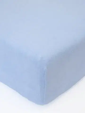 Plachty MKLozkoviny.sk Froté plachta do postieľky 60 × 120 cm - svetlo modrá