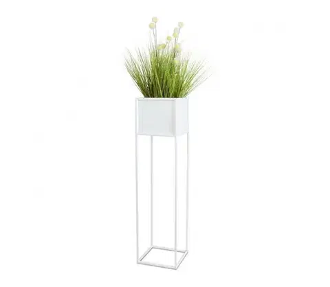 Stojany na kvetiny HowHomely Stojan na kvety 90x24 cm biela 10-1590/90/bialy