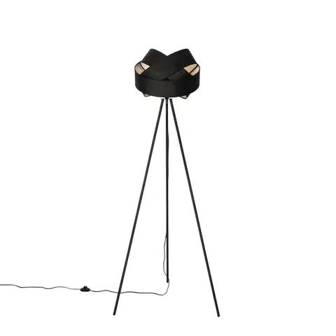 Stojace lampy Moderná stojaca lampa čierna - Cloth