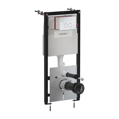 Záchody OMNIRES - SET: STRONGFRAME Rám do podomietkovej inštalácie s ECO splachovaním + MINIMAL splachovacie tlačidlo, lesklý chróm STFWCECO1M-RCR