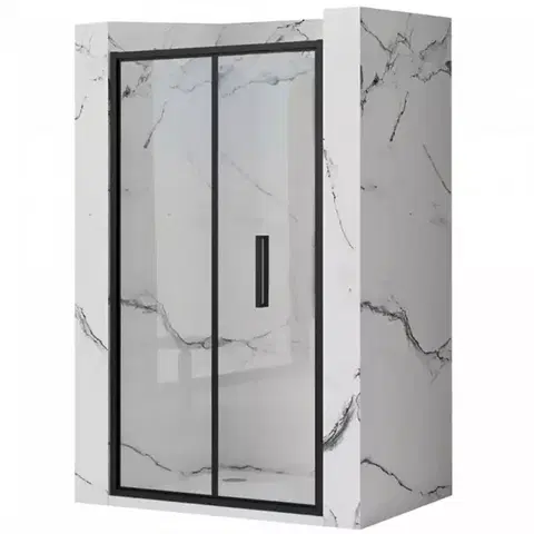 Sprchovacie dvere; priečky Sprchové dvere Rapid Fold 90x195 black Rea K6418
