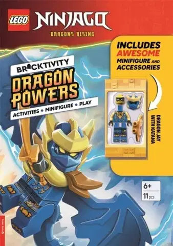 Nalepovačky, vystrihovačky, skladačky LEGO® NINJAGO®: Dragon Powers (with Dragon Jay minifigure and katana sword) - Buster Books,LEGO®
