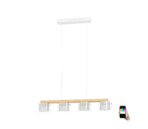 Svietidlá Eglo 900881 - LED RGBW Stmievateľný luster na lanku PORTICO-Z 4xLED/3,7W/230V 900881