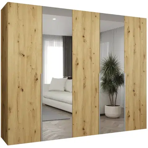 Šatníkové skrine Skriňa Alicante II 250 artisan strieborný