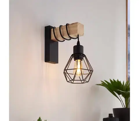 Svietidlá Eglo 44078 - Nástenné svietidlo TOWNSHEND 1xE27/60W/230V 44078