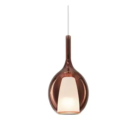 Svietidlá Ideal Lux - Luster na lanku KALIQUE 1xE27/42W/230V pr. 18 cm dymovo-medený 360027