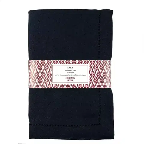 Bytový textil Obrus SAGA čierna 160x220 easy care