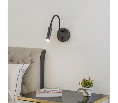 Svietidlá BRILAGI - LED Stmievateľná flexibilná nástenná lampa MAYA 1xG9/4W/230V čierna BRI085