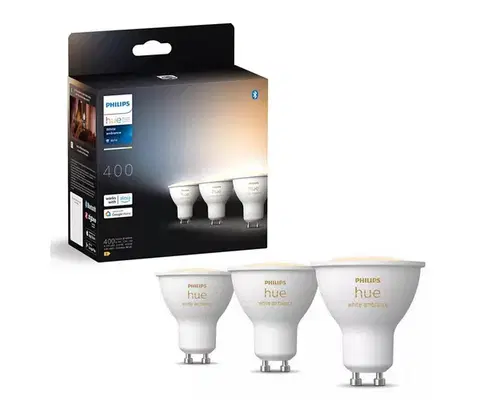 Žiarovky SADA 3x LED Stmievateľná žiarovka Philips Hue WHITE AMB. GU10/4,2W/230V 2200-6500K 8720169230095
