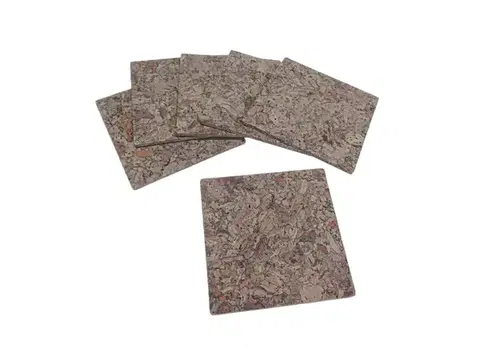 Prestierania MAKRO - Podložka korok štvorec 10x10cm, balenie 6ks