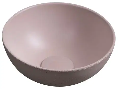 Umývadlá SAPHO - MINOR betónové umývadlo na dosku, priemer 26cm, ružová mat MR26021
