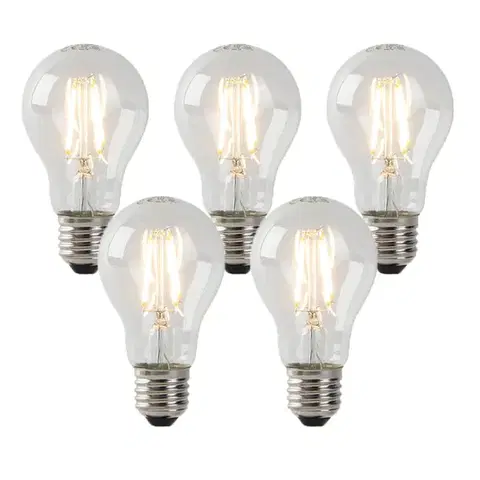 LED osvetlenie Sada 5 LED žiaroviek E27 číre 3W 250lm 2200K