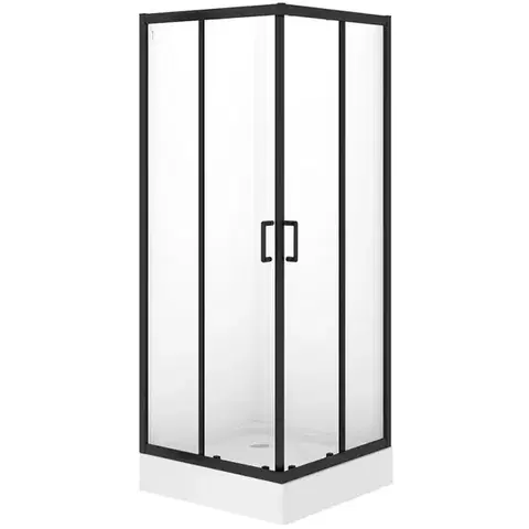 Sprchové kúty 80x80 Sprchový kút štvorcový Brasco 80x80x190 black S168-007
