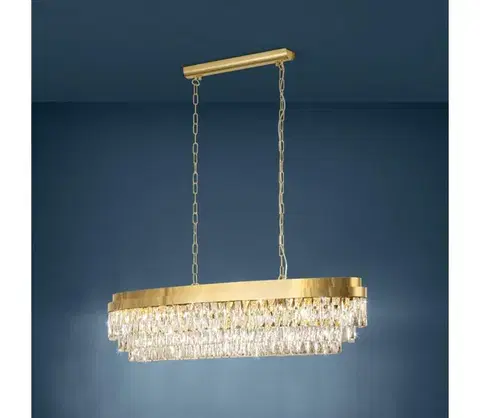 Svietidlá Eglo 39463 - Luster na reťazi VALPARAISO 13xE14/40W/230V zlatá 39463