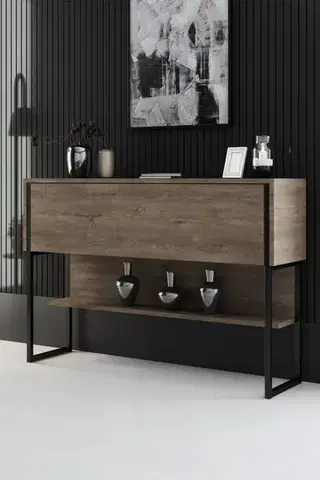 Komody Komoda Luxe - Black, Walnut