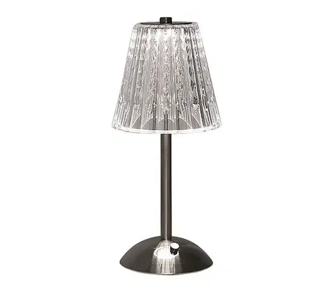 Lampy  LED Stmievateľná dobíjacia stolná lampa LED/2,4W/5V 3000-6000K 1800 mAh chróm 10327