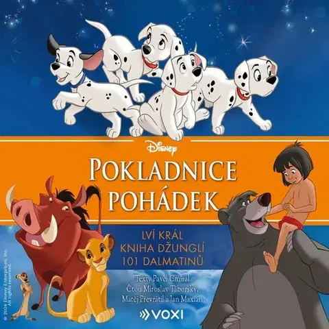 Rozprávky Voxi Disney - Lví král, Kniha džunglí, 101 dalmatinů