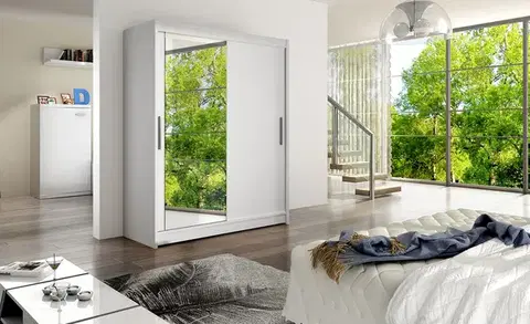 Šatníkové skrine VESNA VI šatníková skriňa biela