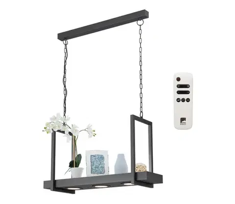 Svietidlá Eglo 39299 - LED RGBW stmievateľný luster na reťazi CALAMONA 3xLED/6W/230V + diaľkové ovládanie 39299