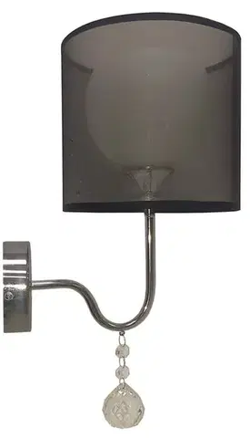 Nástenné svetlá Nástenná lampa čierna 1xE27 30cm BRAVA