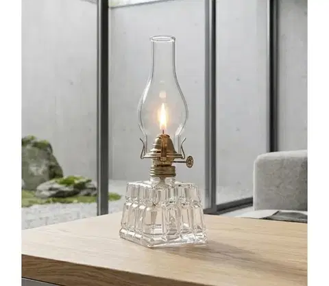 Lampy BRILAGI - Petrolejová lampa MERLIN číra/zlatá/patina 8590828169369