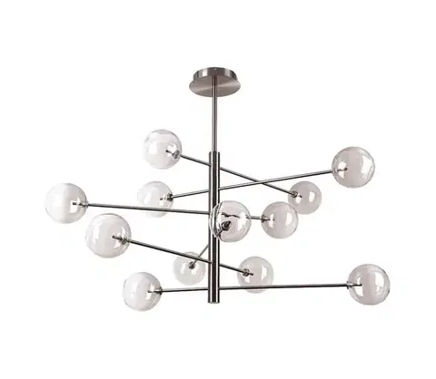 Svietidlá Ideal Lux - LED Luster na tyči EQUINOXE 12xG4/2W/230V pr. 128,1 cm chróm/dymová 345390